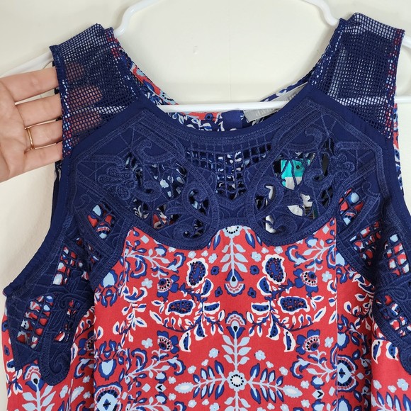 Daniel Rainn for Stitch Fix Angelyne Button Back Detail Top Coral Small … - Picture 3 of 9